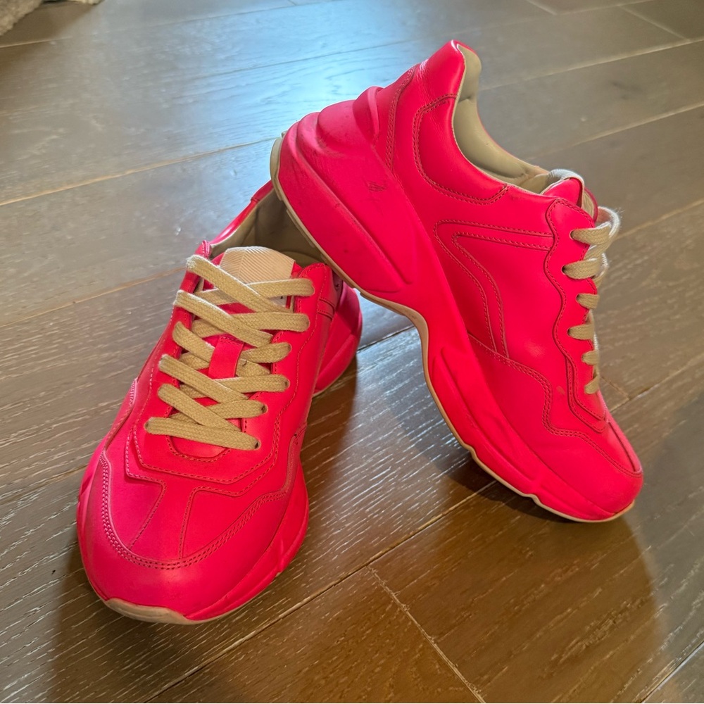 Gucci hot pink sneakers